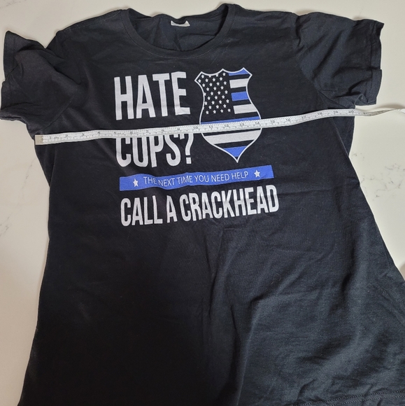 Blue Lives Matter Shirt Women's XL Men's Smsll - Picture 4 of 5